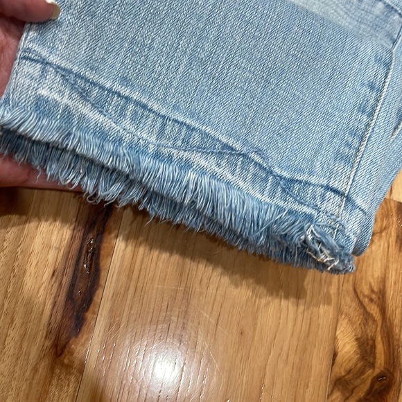 Pilcro and letterpress anthropologie Hyphen jeans Sz 28 raw hem patchwork - Picture 6 of 12